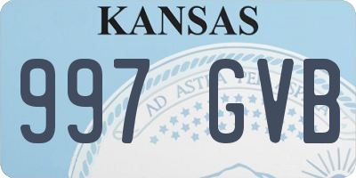 KS license plate 997GVB