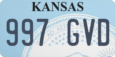 KS license plate 997GVD