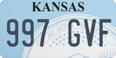 KS license plate 997GVF