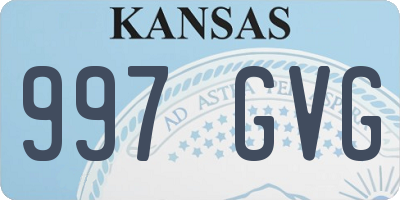 KS license plate 997GVG