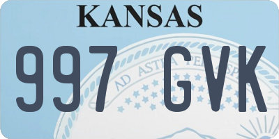 KS license plate 997GVK