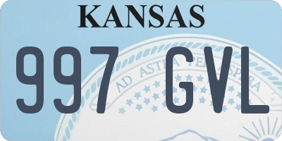 KS license plate 997GVL