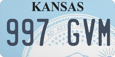 KS license plate 997GVM