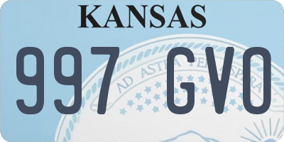 KS license plate 997GVO