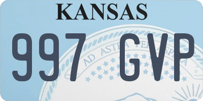 KS license plate 997GVP