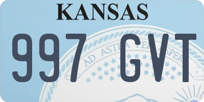 KS license plate 997GVT