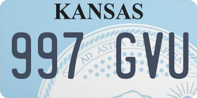KS license plate 997GVU