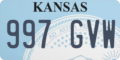 KS license plate 997GVW