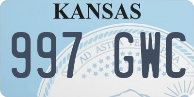 KS license plate 997GWC