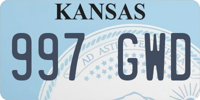 KS license plate 997GWD