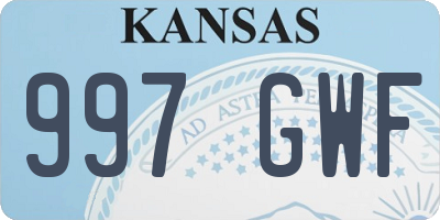 KS license plate 997GWF