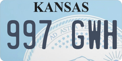 KS license plate 997GWH