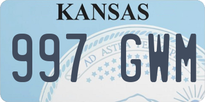 KS license plate 997GWM