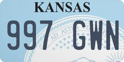 KS license plate 997GWN