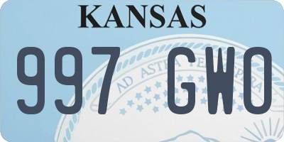 KS license plate 997GWO