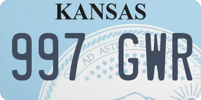KS license plate 997GWR