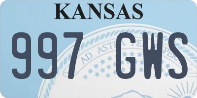 KS license plate 997GWS