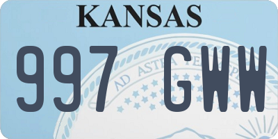 KS license plate 997GWW