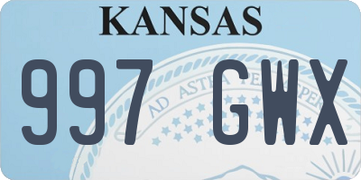 KS license plate 997GWX