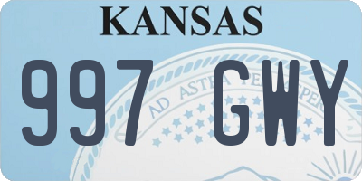 KS license plate 997GWY