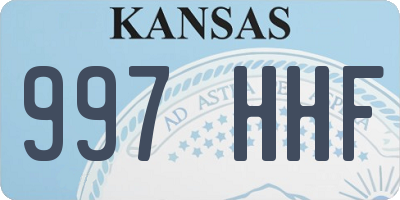 KS license plate 997HHF