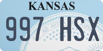KS license plate 997HSX