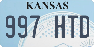 KS license plate 997HTD