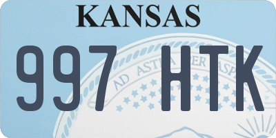 KS license plate 997HTK
