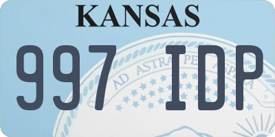 KS license plate 997IDP