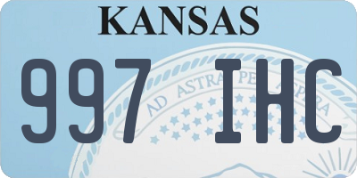KS license plate 997IHC