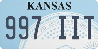KS license plate 997IIT