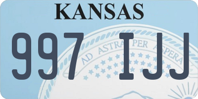 KS license plate 997IJJ