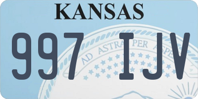 KS license plate 997IJV