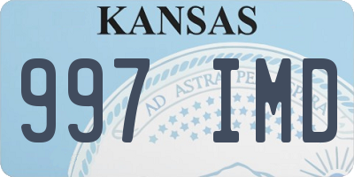 KS license plate 997IMD