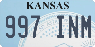 KS license plate 997INM