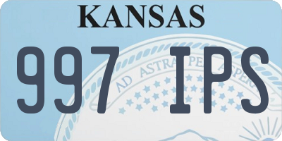 KS license plate 997IPS