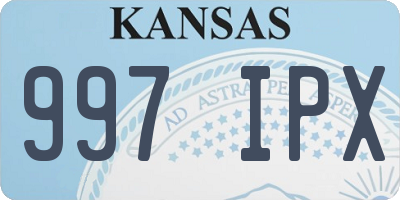 KS license plate 997IPX