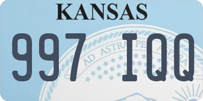 KS license plate 997IQQ