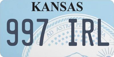 KS license plate 997IRL