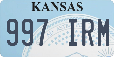 KS license plate 997IRM