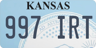 KS license plate 997IRT