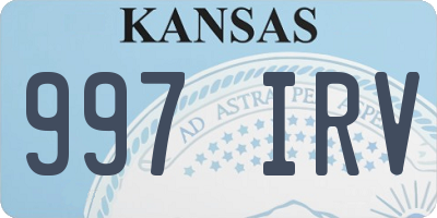 KS license plate 997IRV