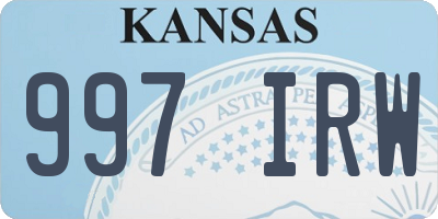 KS license plate 997IRW