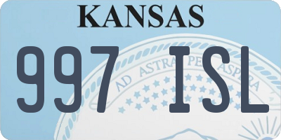 KS license plate 997ISL