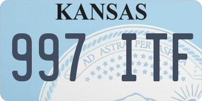 KS license plate 997ITF