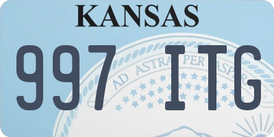 KS license plate 997ITG