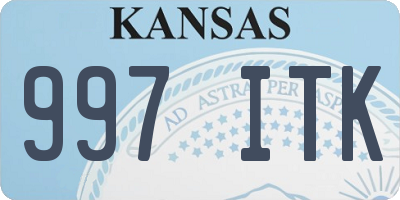KS license plate 997ITK
