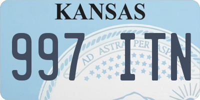KS license plate 997ITN