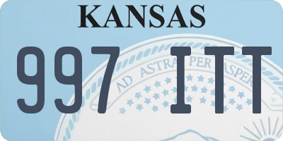 KS license plate 997ITT