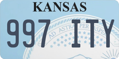 KS license plate 997ITY